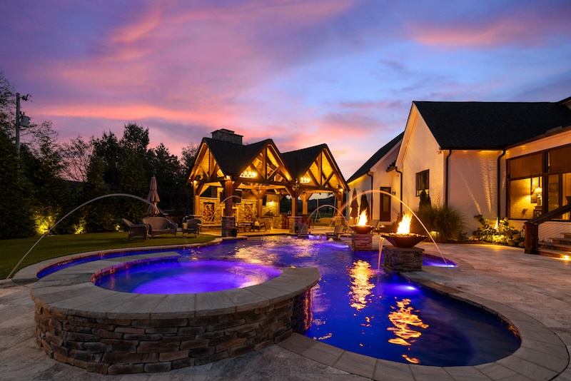 peek pools november feature custom lighting