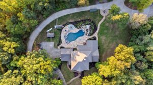 Custom Pool & Outdoor Kitchen Portfolio Natural Oasis Project Aerial