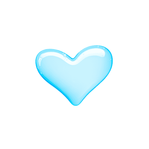heart-shaped water droplet