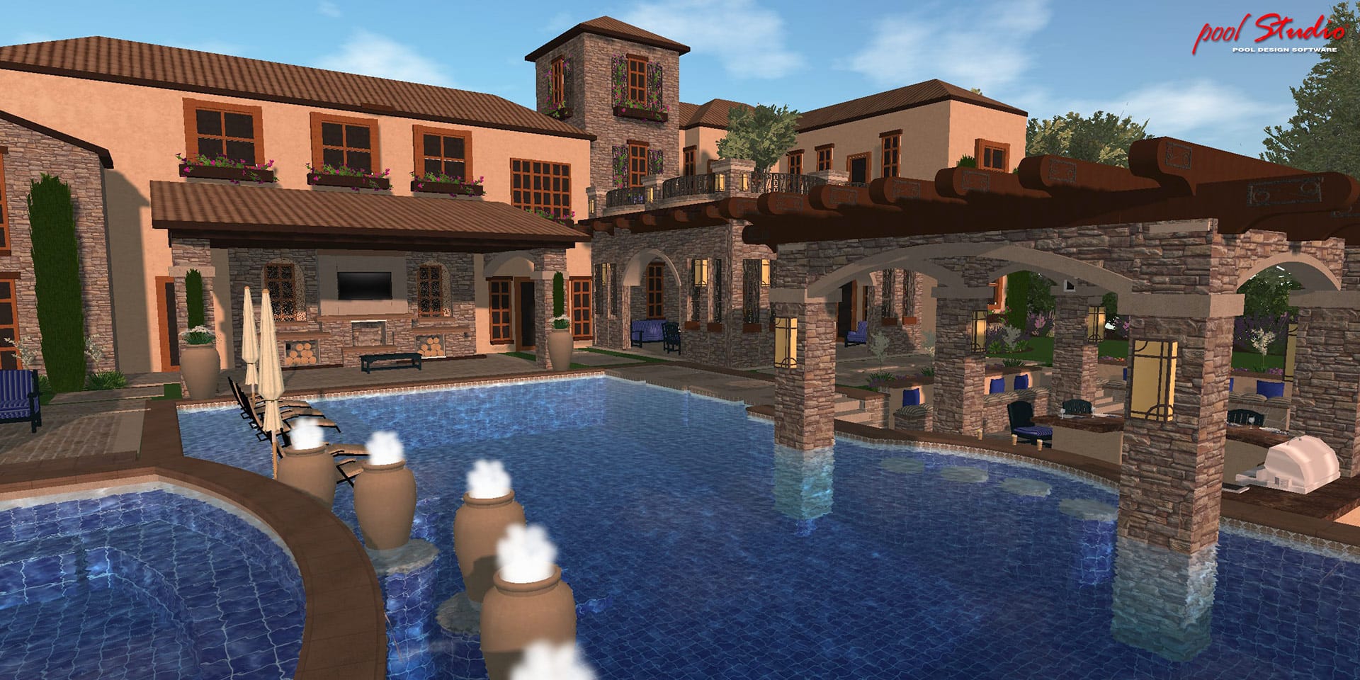 Custom Swimming Pool Design and Construction 3d custom pool