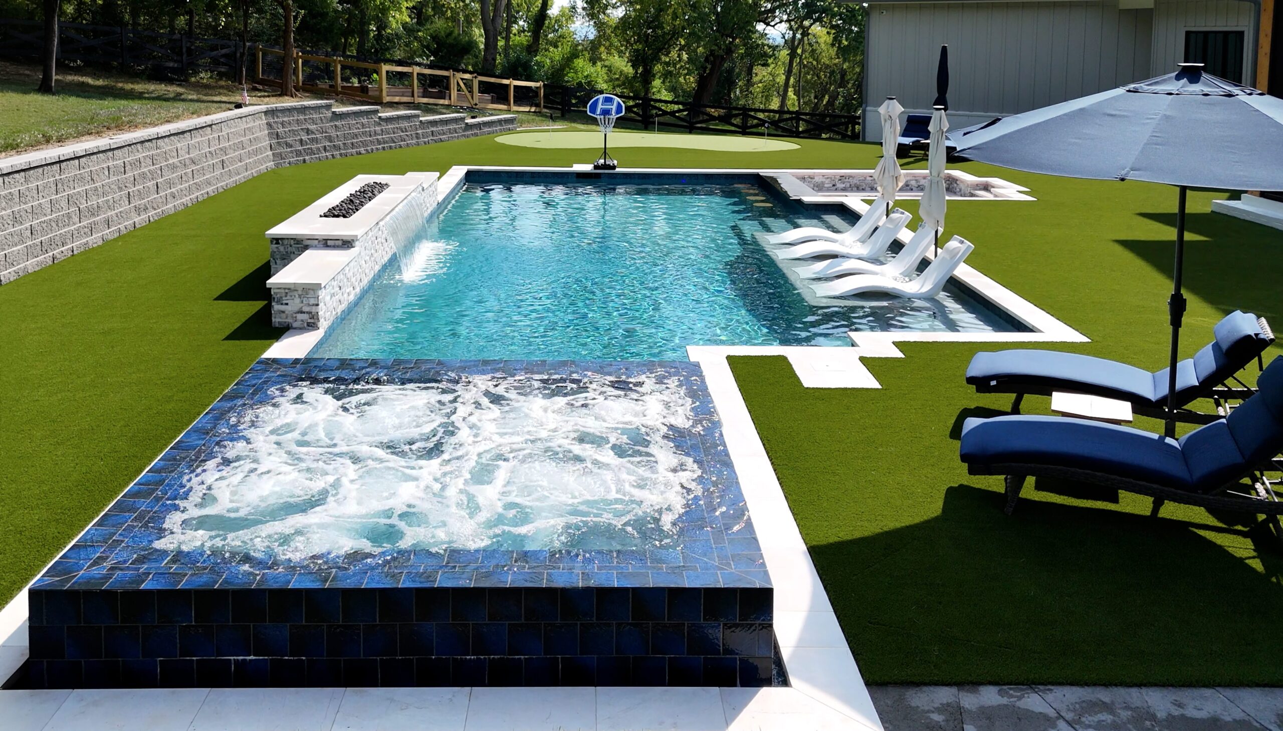Custom Pool & Outdoor Kitchen Projects Custom pool and recreation area