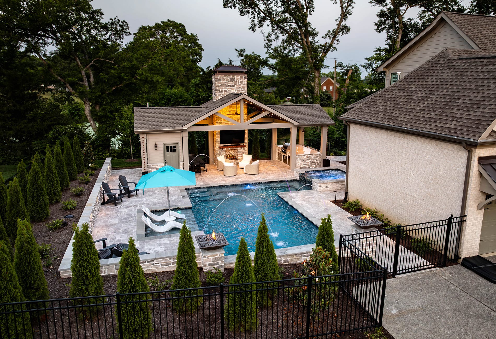 Custom Pool & Outdoor Kitchen Projects custom pool and outdoor entertaining area